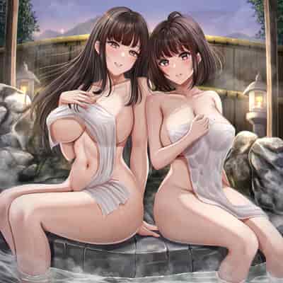 [&norino (norino)] その年の離れた黒髪姉妹とお〇こする話2 〜温泉旅行編〜